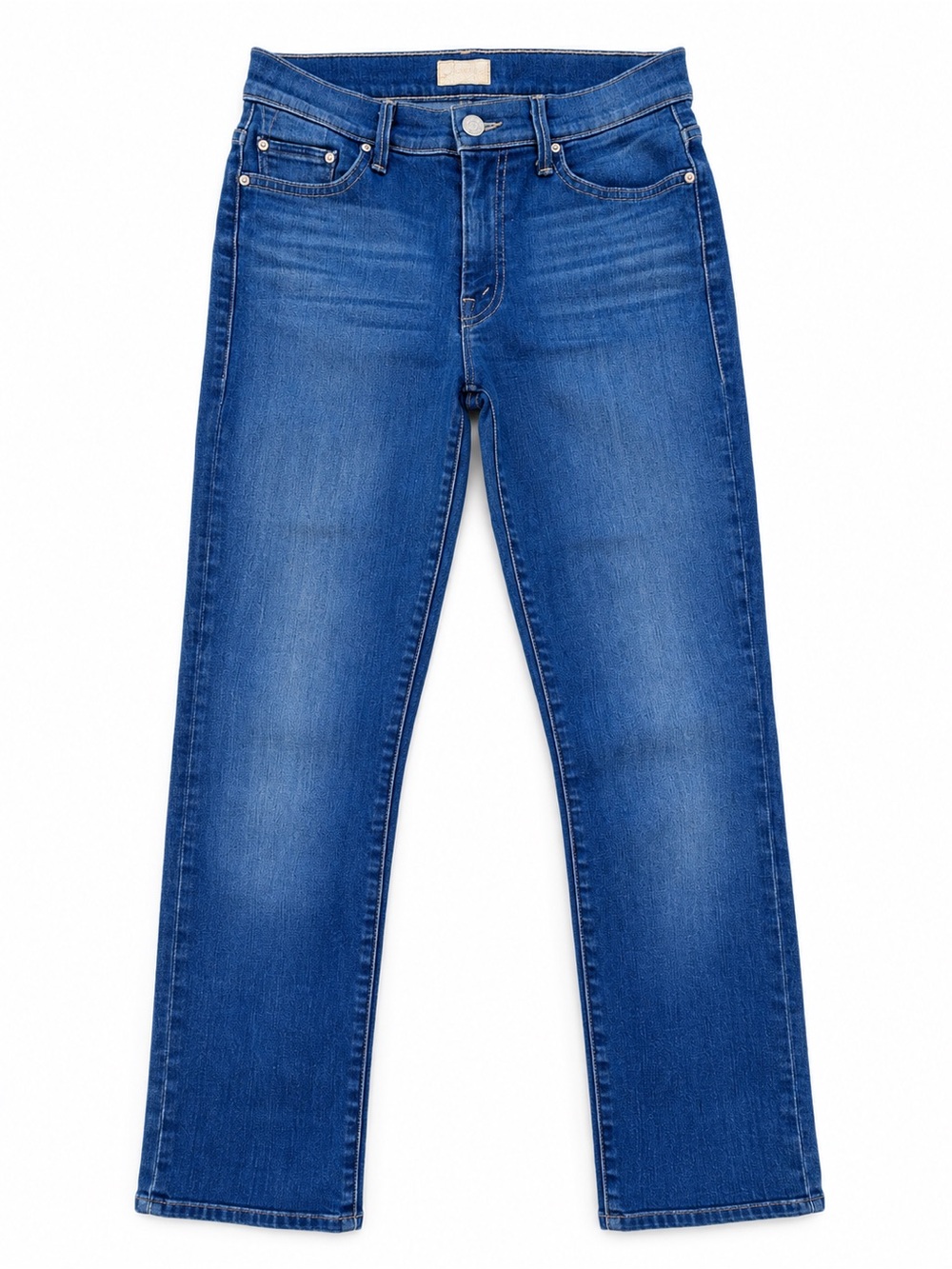 MOTHER High Waisted Looker Jeans Spiked Heels to Tractor Wheels Blue 26 skinny